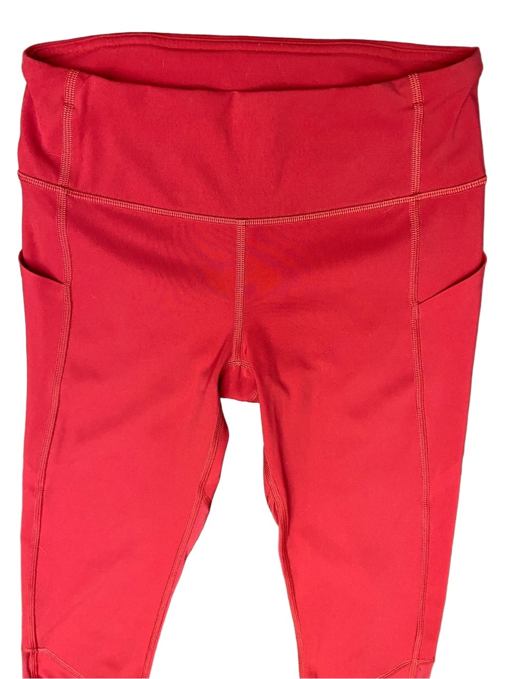 Lululemon Fast and Free High-Rise Crop Leggings 21” with
5 Pockets Red Size 4 - Picture 6 of 11
